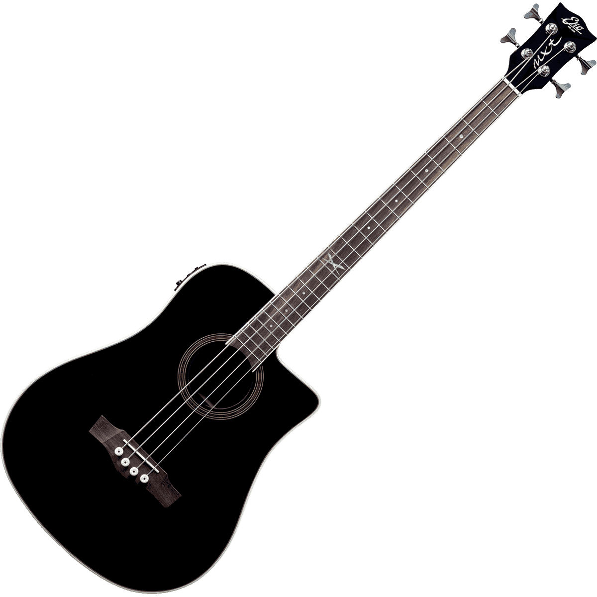 NXT B100CWE See Through Black | Electro-Acoustic Bass Guitar by EKO | GEA NXT-B100CWE-BLK