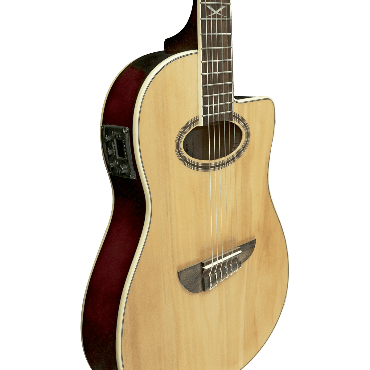 NXT N100CWE-NAT Nylon String Guitar by EKO | Cutaway with Pickup/Preamp