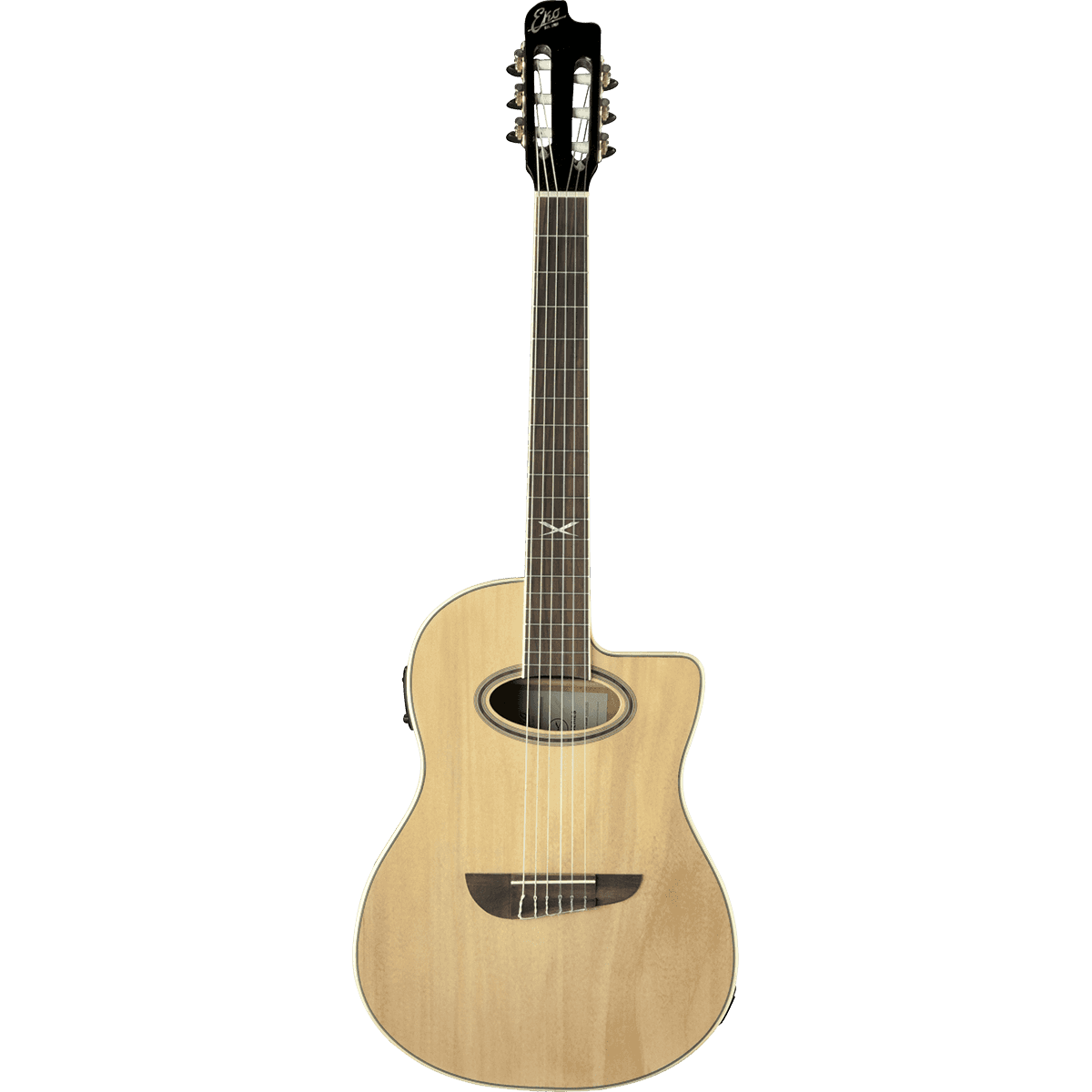 NXT N100CWE-NAT Nylon String Guitar by EKO | Cutaway with Pickup/Preamp