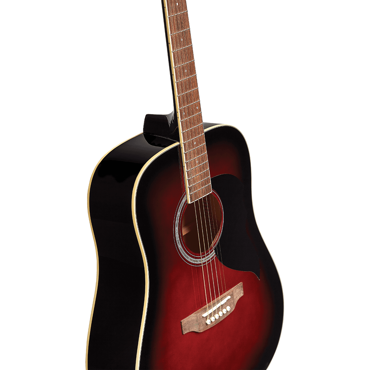 Ranger 6 Red Acoustic Dreadnought Guitar by Eko Guitars
