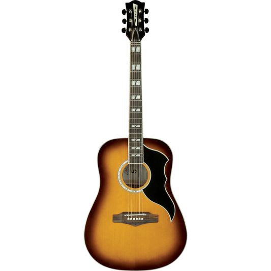 Ranger VR VI Acoustic Guitar by Eko | 1960's Vintage Reissue | Dreadnought Body in Honey Burst Finish