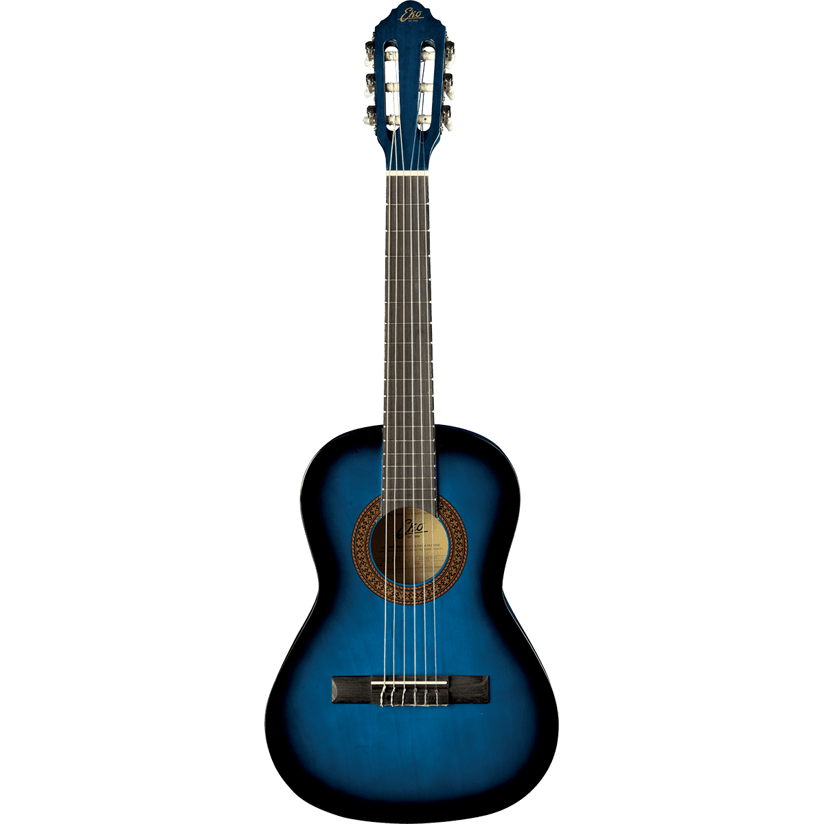 EKO CS-2 Blue Burst | 1/2 Classical Guitar by Eko Guitars | Gig Bag Included | Great Beginner Guitar