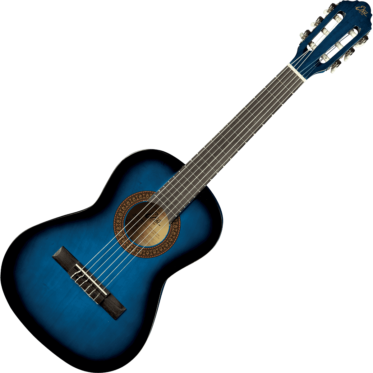 EKO CS-2 Blue Burst | 1/2 Classical Guitar by Eko Guitars | Gig Bag Included | Great Beginner Guitar