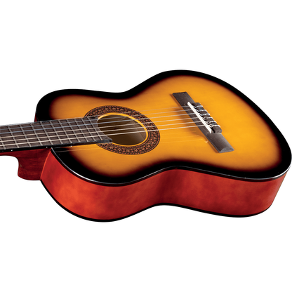 EKO CS-2 Sunburst | 1/2 Classical Guitar by Eko Guitars | Gig Bag Included | Great Beginner Guitar