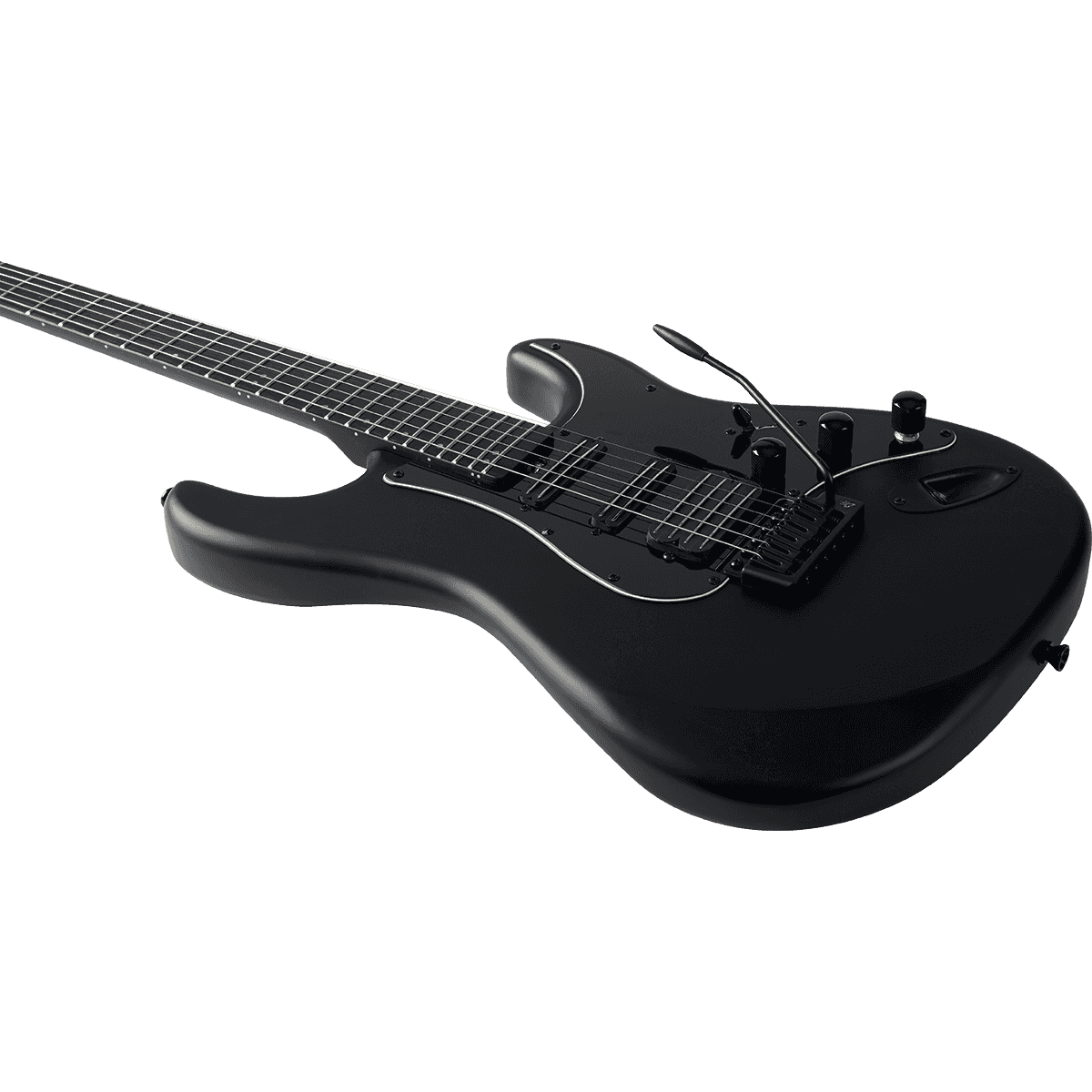 EKO Aire Stealth Matt Black Electric Guitar | HSS with Coil Split | ST-Type