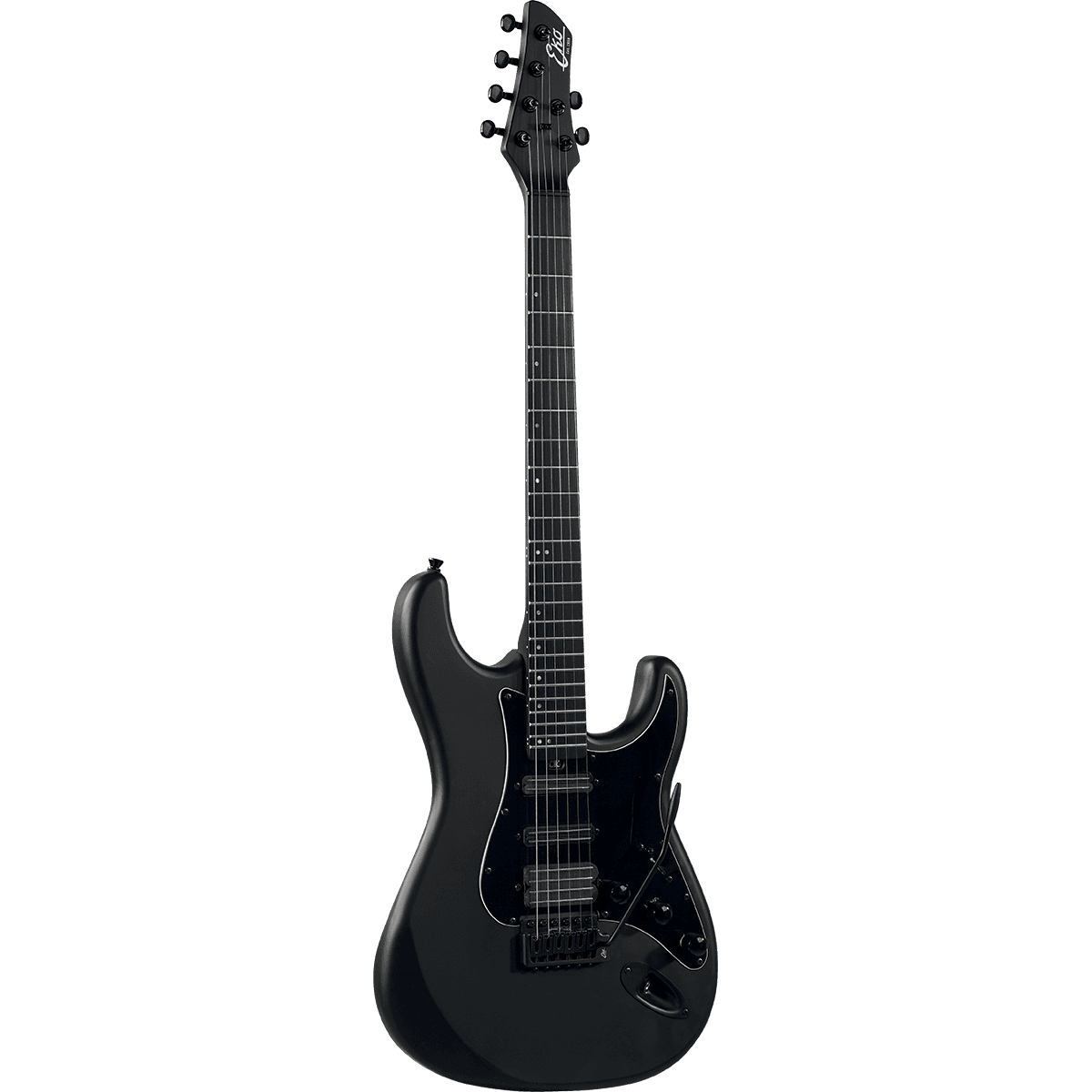 EKO Aire Stealth Matt Black Electric Guitar | HSS with Coil Split | ST-Type