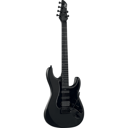 EKO Aire Stealth Matt Black Electric Guitar | HSS with Coil Split | ST-Type