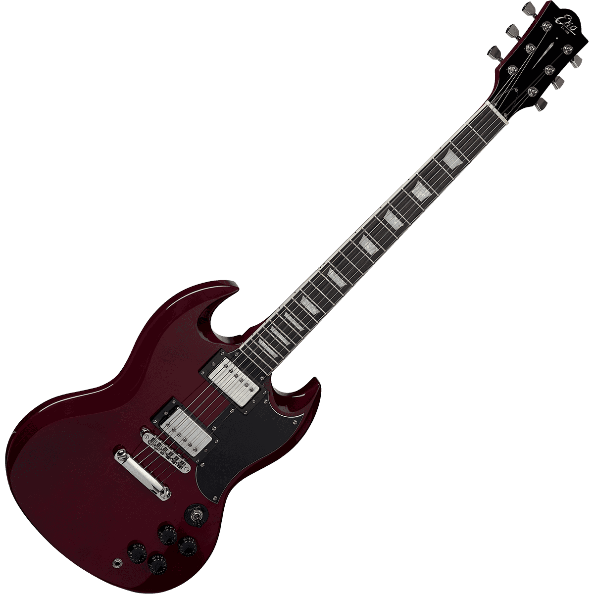 EKO Diavoletto DV10-RED Starter SG Style Electric Guitar | Red Gloss Finish, Two Humbucker Pickups