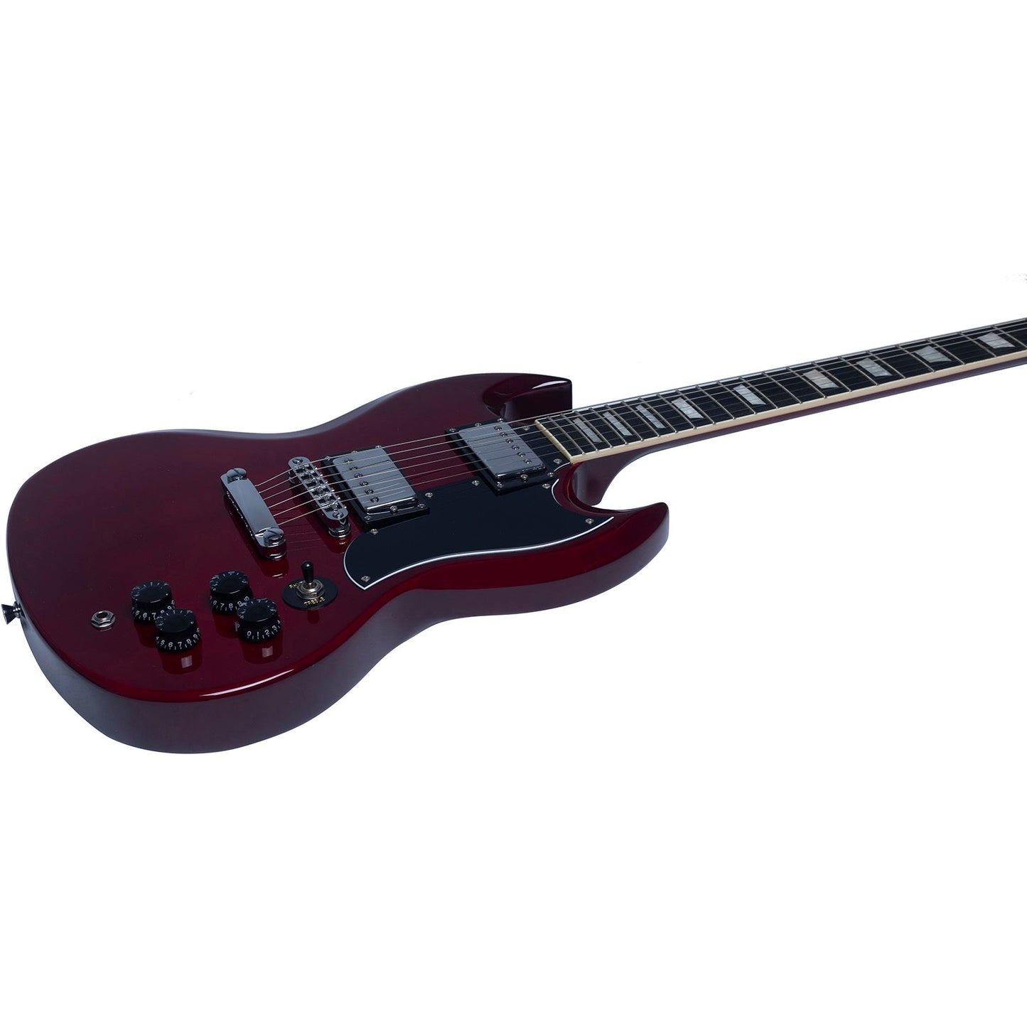 EKO DV300 Electric Guitar | Red Finish | Double Cut | High-Output Humbucking Pickups