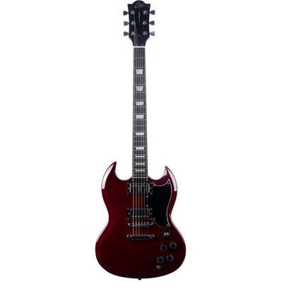 EKO DV300 Electric Guitar | Red Finish | Double Cut | High-Output Humbucking Pickups