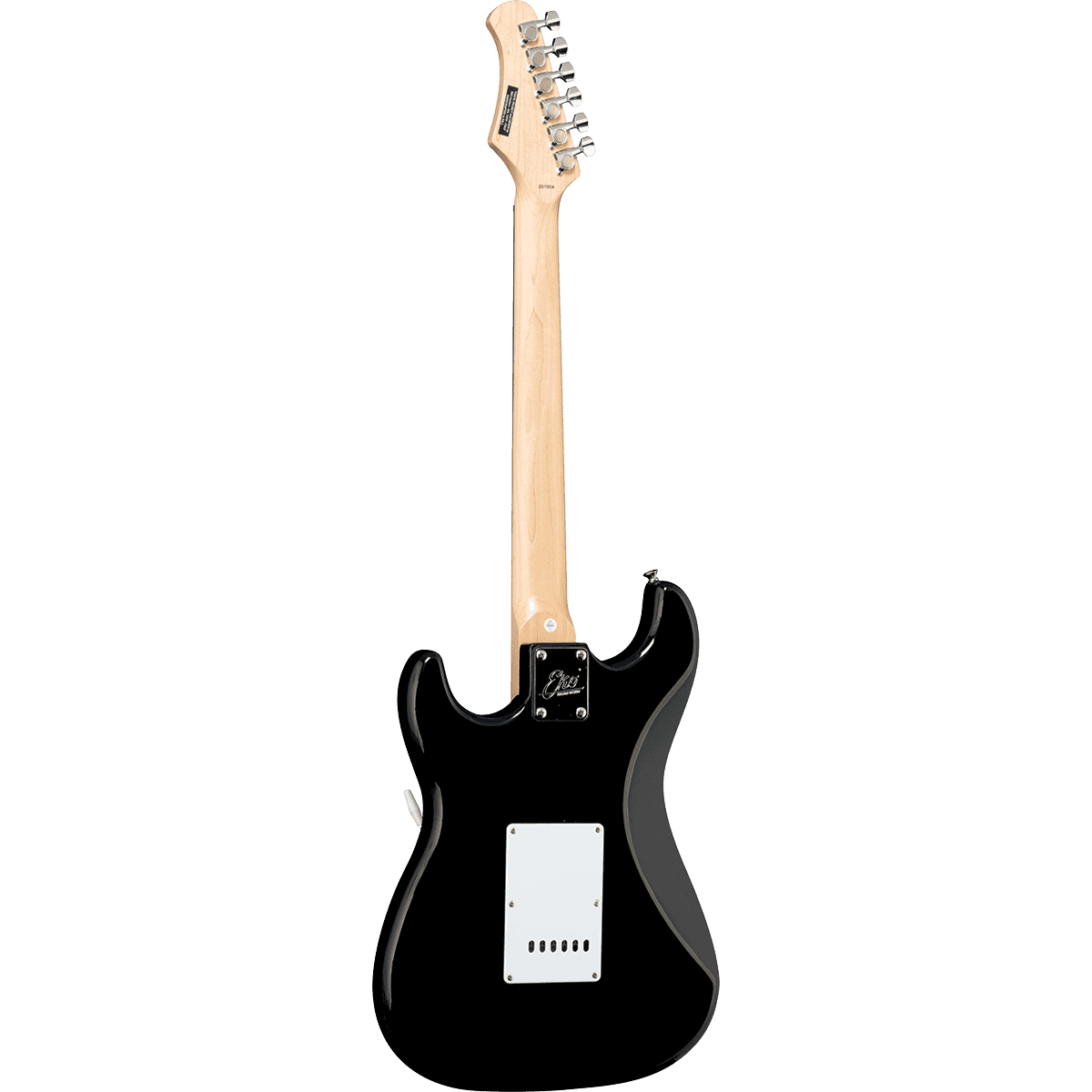 EKO S300BLK Electric Guitar |  Gloss Black Finish | Tremolo | 3 Single Coil Pickups | Includes Free Guitar Cable