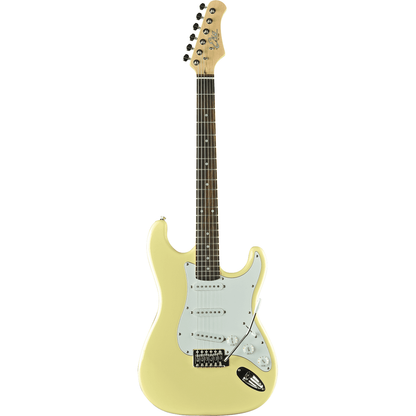 EKO S300CRM Electric Guitar |  Cream Finish | Tremolo | 3 Single Coil Pickups | Includes Free Guitar Cable