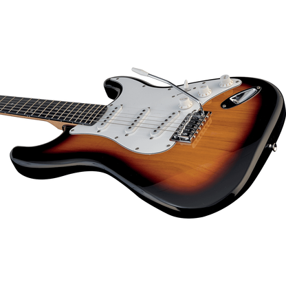 EKO S300SB Electric Guitar |  Sunburst Finish | Tremolo | 3 Single Coil Pickups | Includes Free Guitar Cable