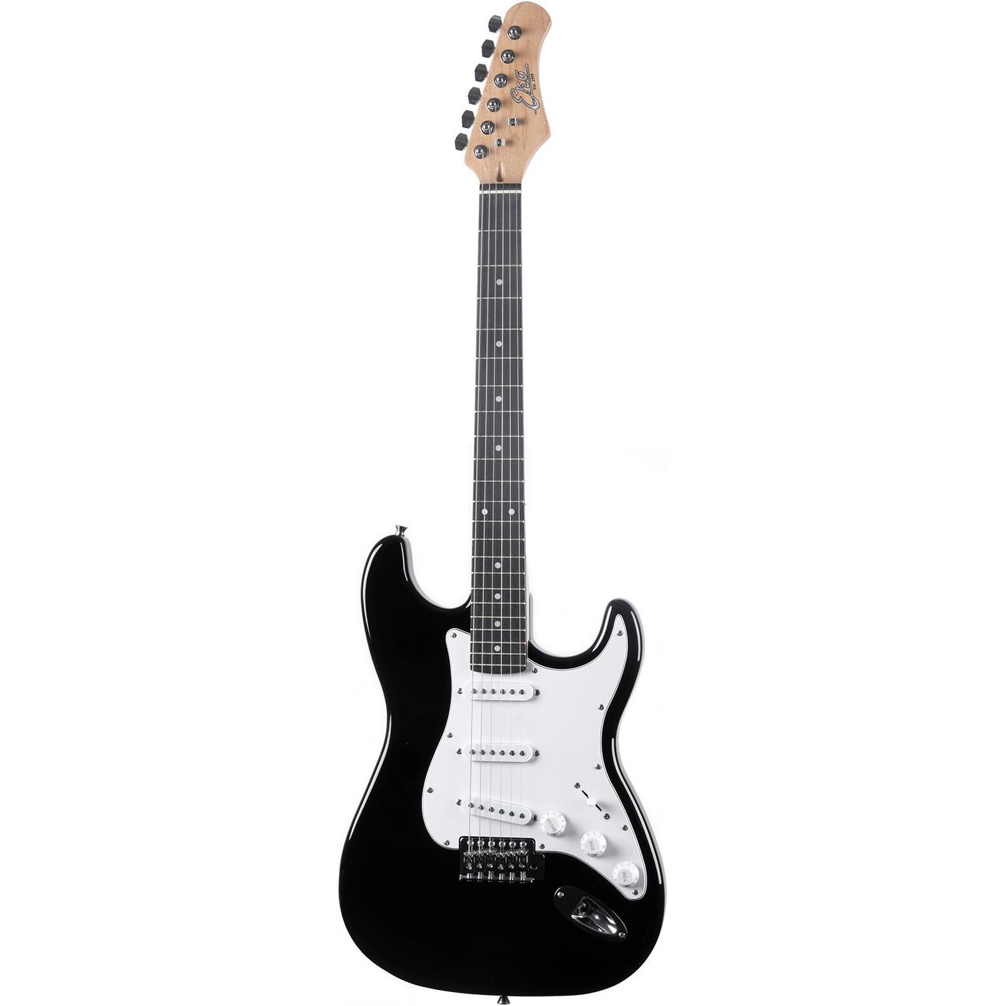 Eko ST100 Electric Guitar | Black Finish | Tremolo Bridge | 3 Single Coil Pickups