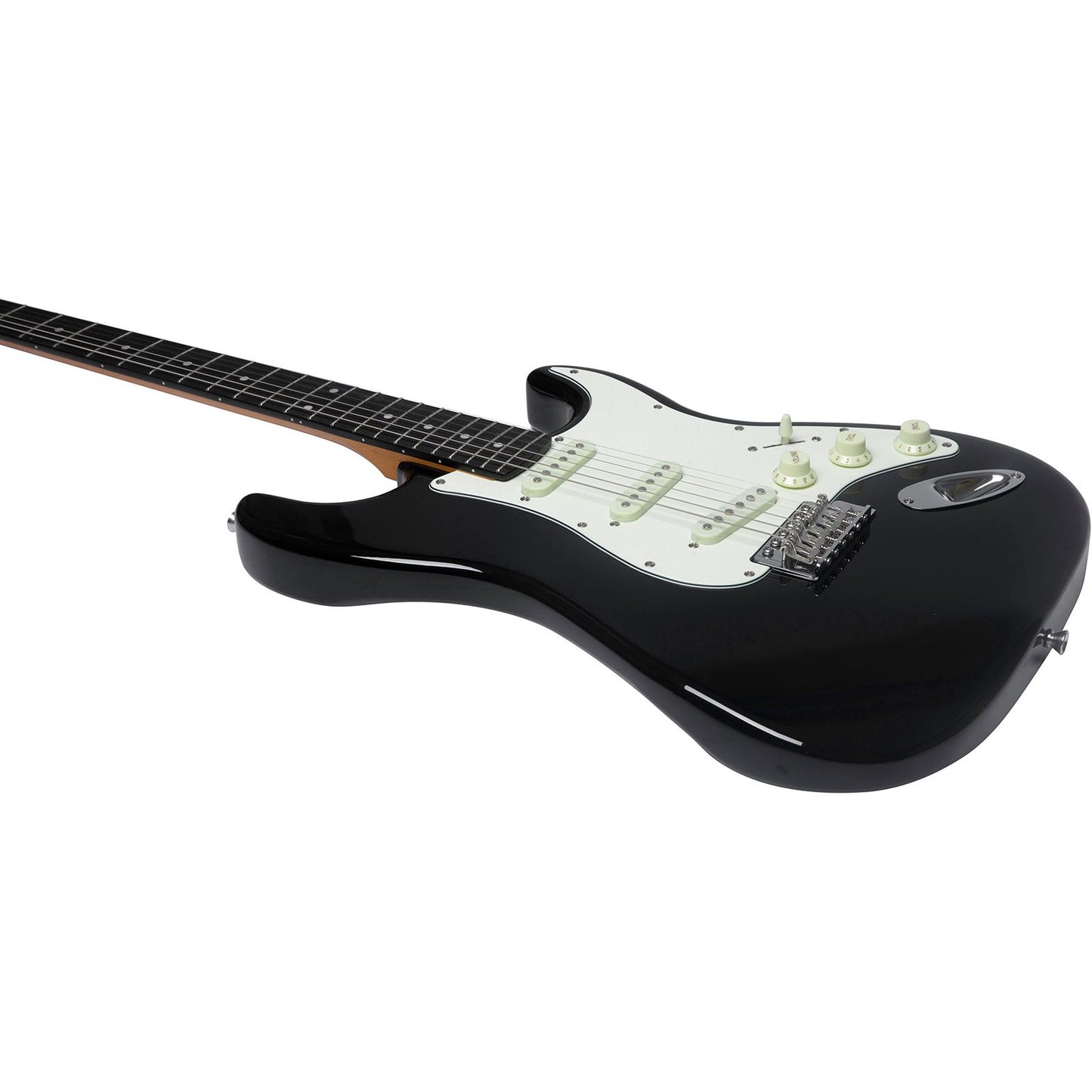 EKO ST400 Electric Guitar | Black Finish | Tremolo Bridge | 3 Single Coil Pickups