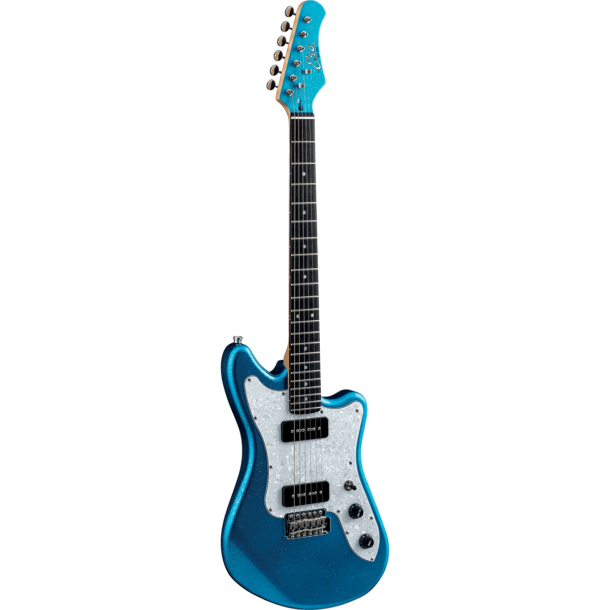 EKO Camaro VR 90 Electric Guitar | Blue Sparkle Finish | P90 Pickups | Tremolo