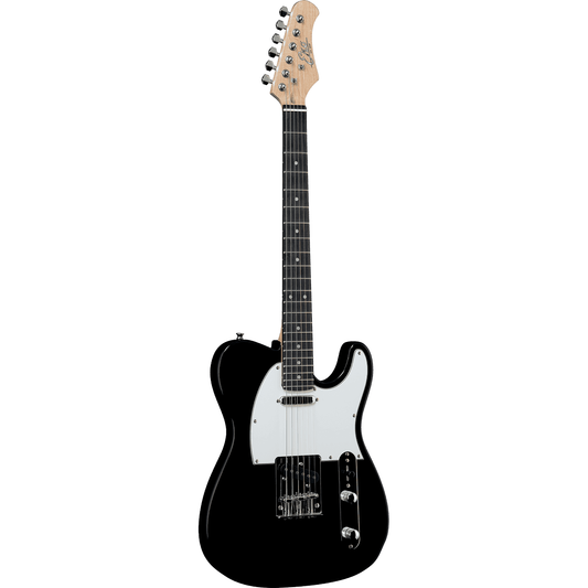 EKO VT380 Black Starter Telecaster Type Electric Guitar | Gloss Finish, Suitable For Beginners