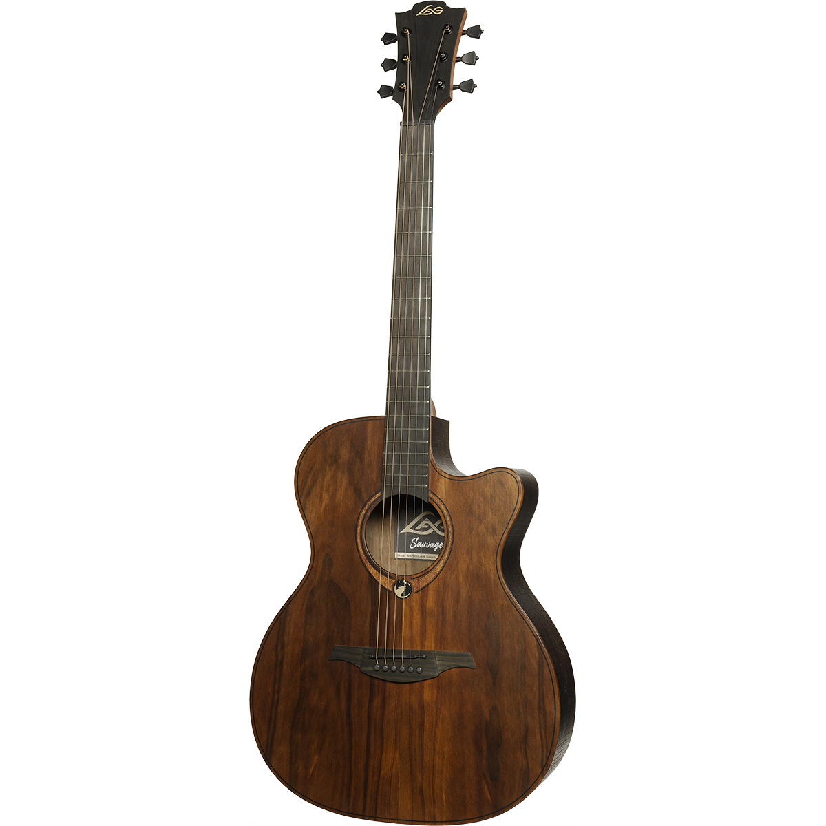 Auditorium Cutaway Electro Acoustic Guitar Sauvage by Lâg | Includes Case and Cable | GLA SAUVAGE-ACE