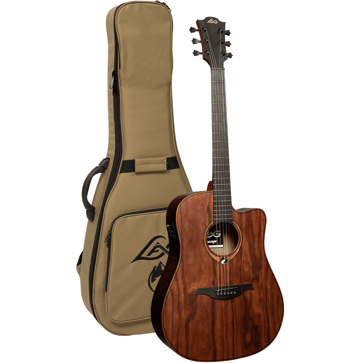 Lâg Sauvage-DCE Dreadnought Cutaway Electro Acoustic Guitar | Includes Case and Cable | GLA SAUVAGE-DCE