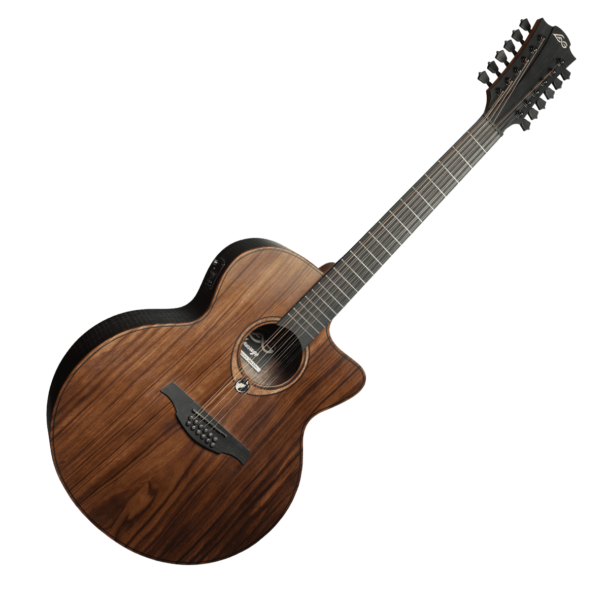 Jumbo 12 Strings Cutaway Electro Acoustic Guitar Sauvage by Lâg | Includes Case and Cable | GLA SAUVAGE-J12CE