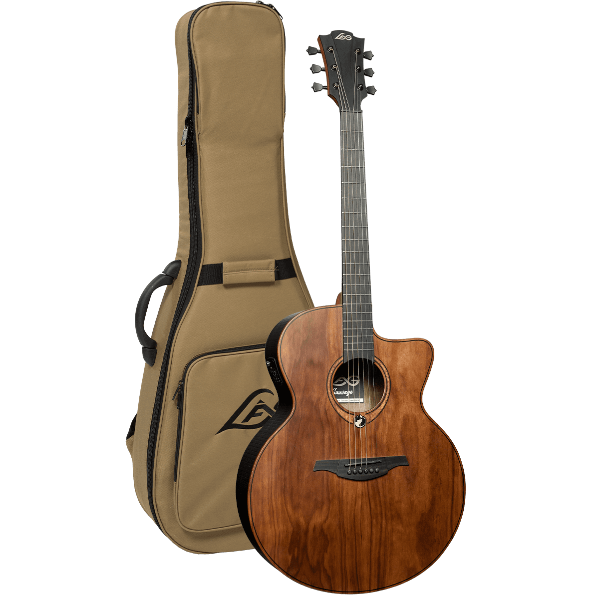 Lâg Sauvage-JCE Jumbo Cutaway Electro Acoustic Guitar | Includes Case and Cable | GLA SAUVAGE-JCE