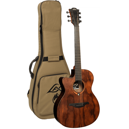 Auditorium Left-Handed Cutaway Electro Acoustic Guitar Sauvage by Lâg | Includes Case and Cable | GLA SAUVAGE-L-ACE