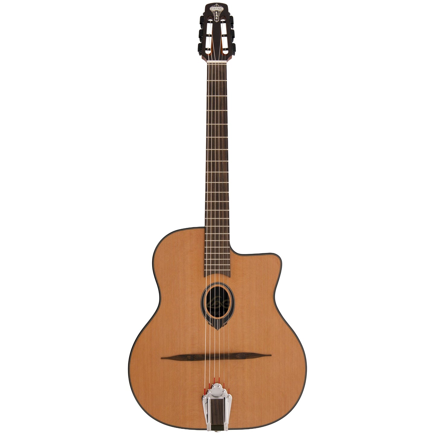 Lag Swing SL100 Acoustic Gypsy Jazz Guitar | Solid Red Cedar Top | Included Gig Bag