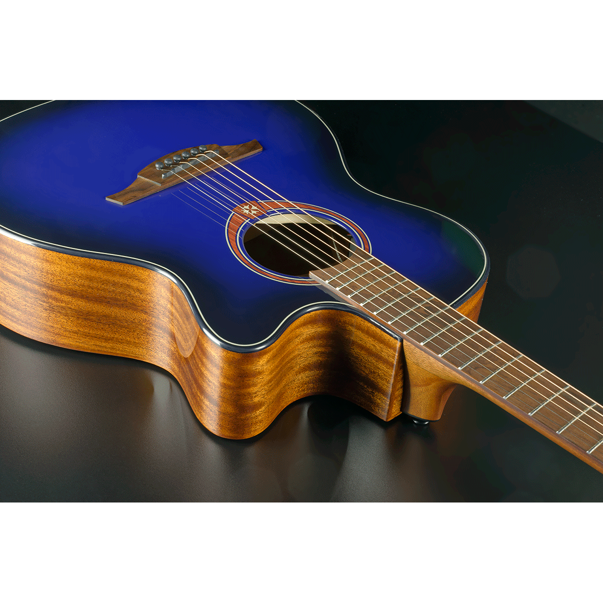 Lag Tramontane Special Edition Electro-Acoustic Dreadnought Guitar with Cutaway | Blue