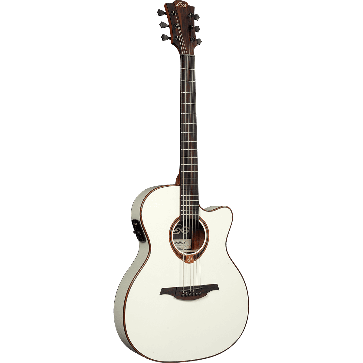 Auditorium Slim Cutaway Ivory Electro Acoustic Guitar Tramontane by Lâg | T118ASCE-IVO
