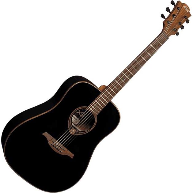 Steel String Guitar Tramontane 118 by Lâg | GLA T118D-BLK | folk guitar, no cutaway, black