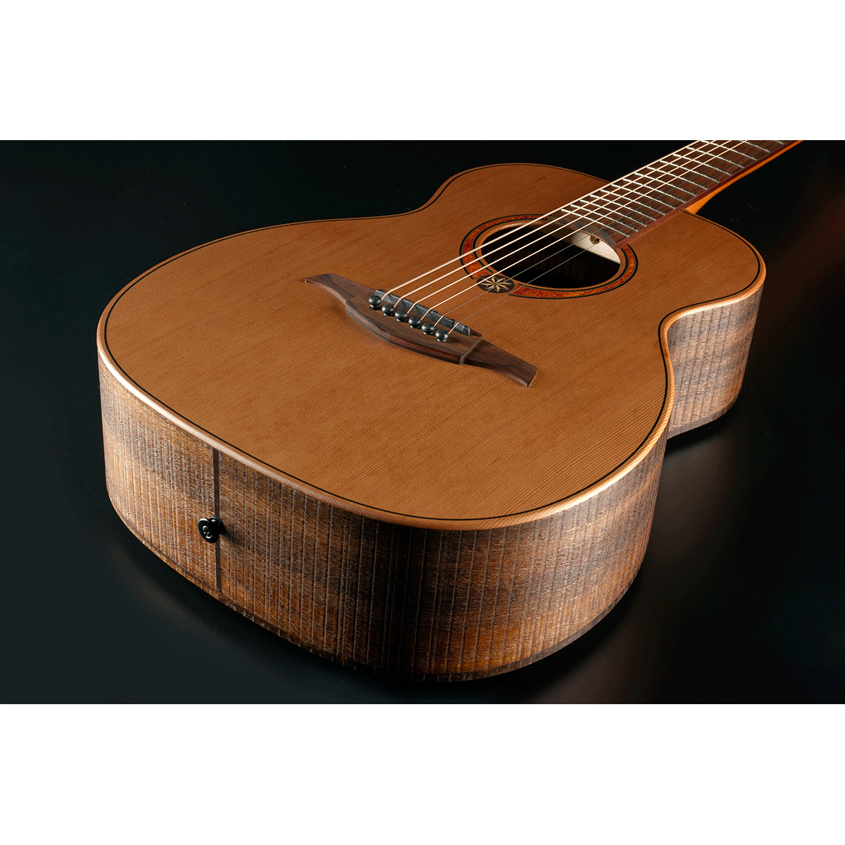 ​Sauvage Travel Acoustic Guitar by Lâg | Includes Case | GLA TRAVEL-RCS | Solid Red Cedar