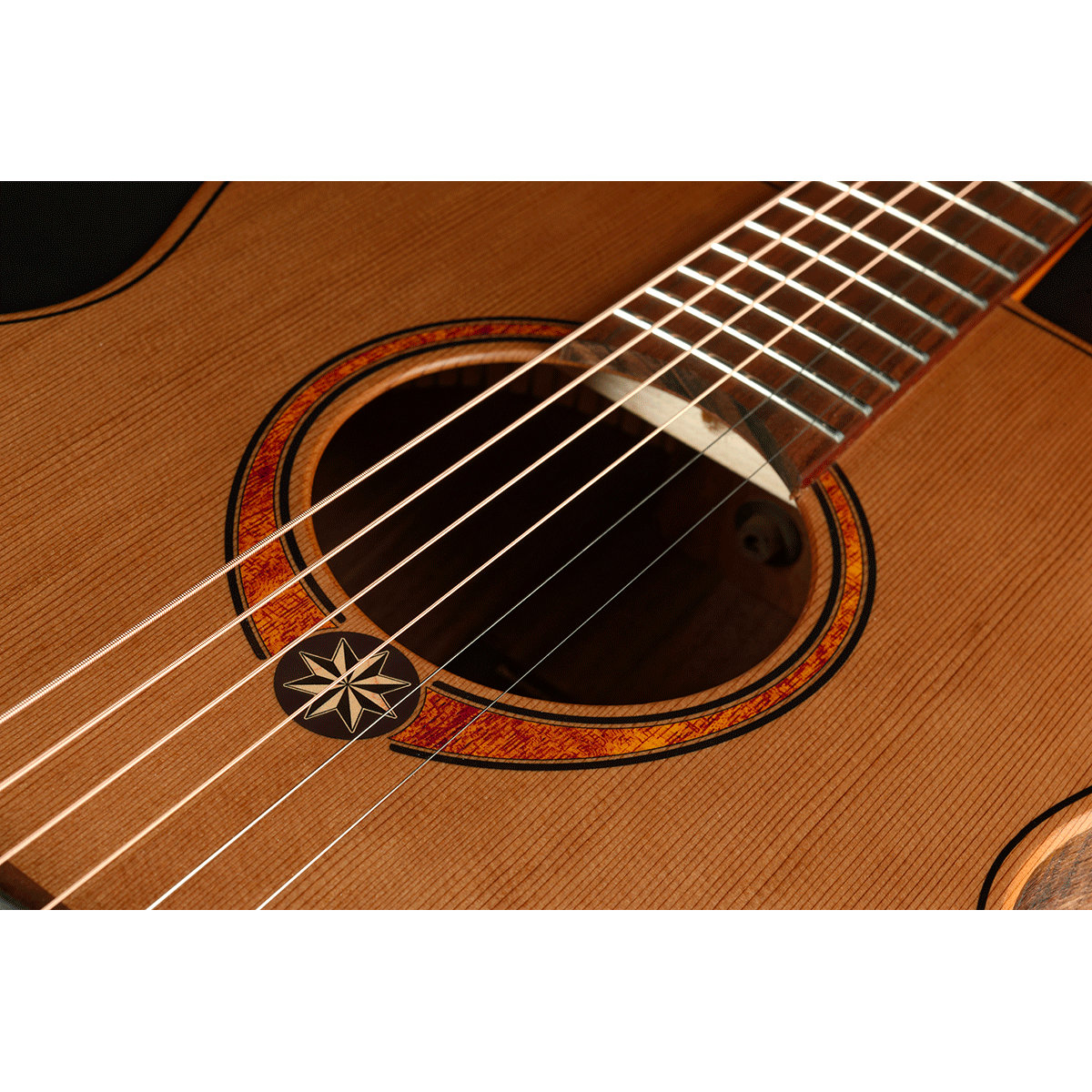 ​Sauvage Travel Acoustic Guitar by Lâg | Includes Case | GLA TRAVEL-RCS | Solid Red Cedar