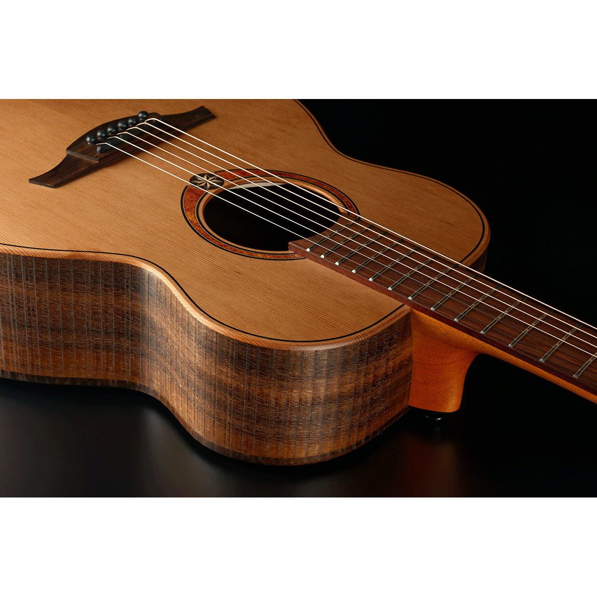 ​Sauvage Travel Acoustic Guitar by Lâg | Includes Case | GLA TRAVEL-RCS | Solid Red Cedar