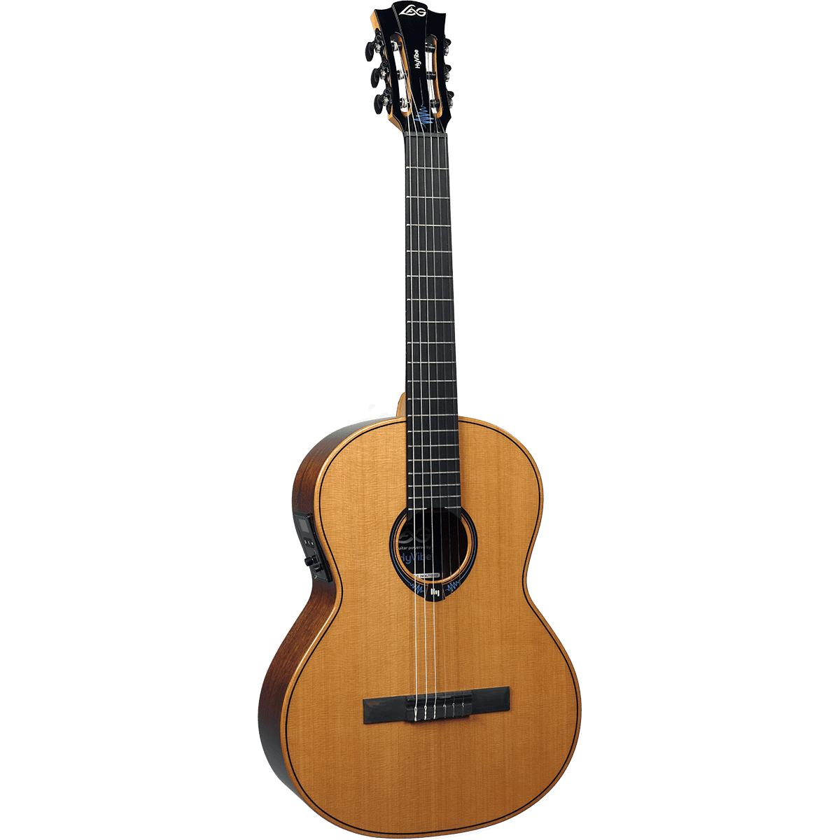 Lâg Hyvibe 15 Classical Guitar | Nylon String Smart Guitar | HyVibe Electronic System with Multi-Effects | Including Case | CHV15E