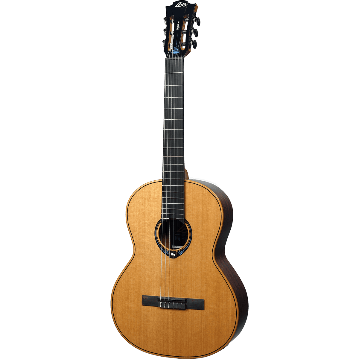 Lâg Hyvibe 15 Classical Guitar | Nylon String Smart Guitar | HyVibe Electronic System with Multi-Effects | Including Case | CHV15E