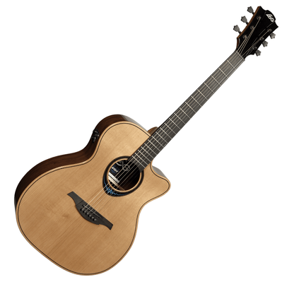 Auditorium Cutaway Electro Acoustic Smart Guitar BlueWave 2 by Lâg | Includes Case and Cable | GLH TBW2ACE