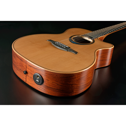 Auditorium Cutaway Electro Acoustic Smart Guitar BlueWave 2 by Lâg | Includes Case and Cable | GLH TBW2ACE