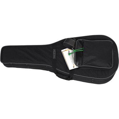 Tobago HTO ESF-N Folk Guitar Lightweight Soft Case | High Density Shaped Foam Interior with Velvet, Black
