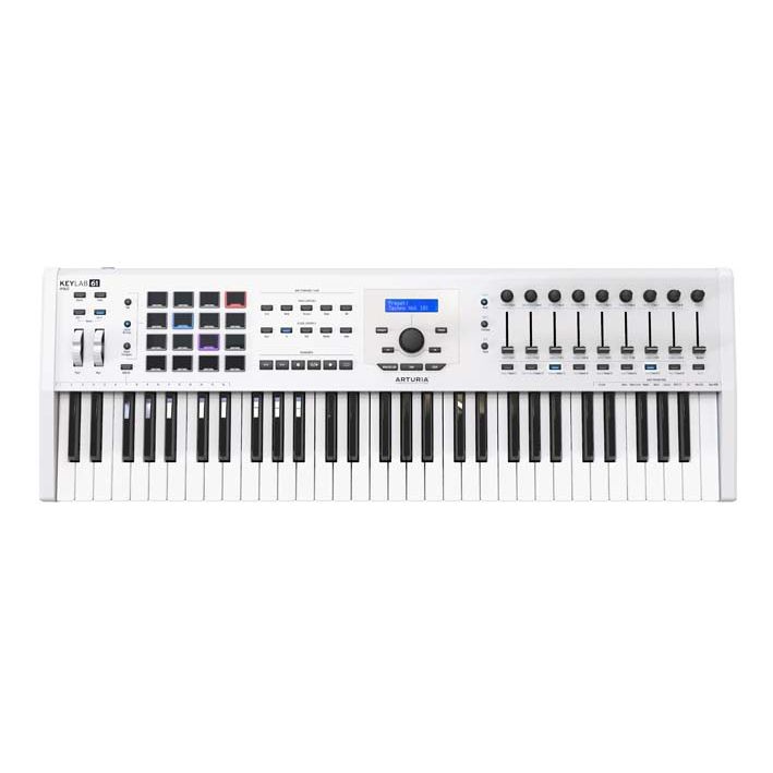 Arturia KeyLab MkII 61 | MIDI controller, 61 keys and comprehensive connectivity, included software, White