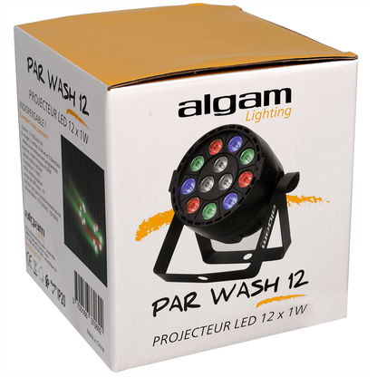 Algam Lighting PAR WASH 12 Projector | DMX Control or Automatic Music Response Mode | LAL PARWASH12
