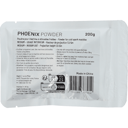 Algam Lighting Cold Spark Machine Powder | Suitable for Phoenix Line Products | 200g