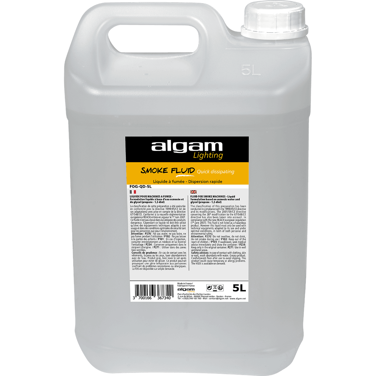 ​Algam Lighting Rapid Smoke Liquid | Quick Dispersion 5L | LSF FOG-QD-5L