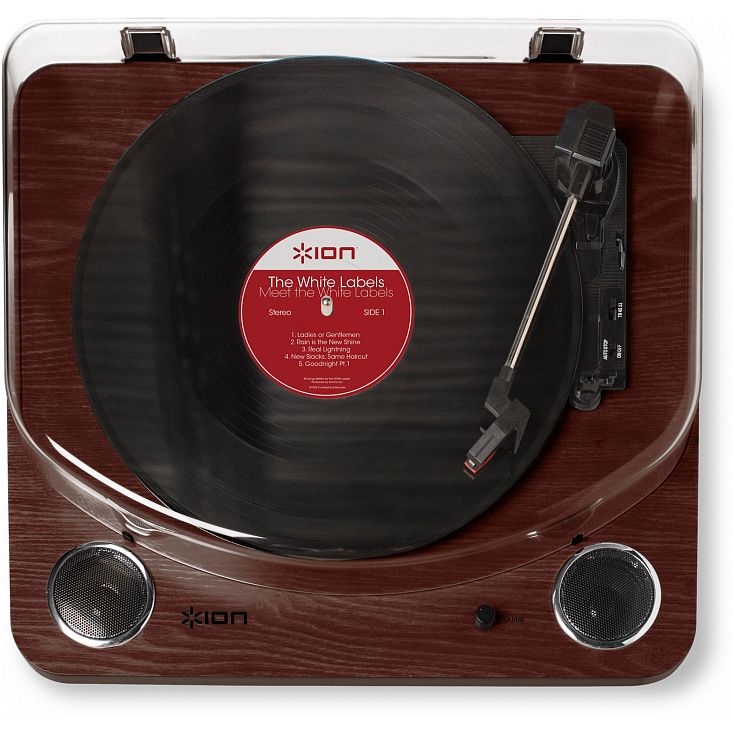 ION Audio Max LP Dark Wood - Vinyl Record Player with Built In Speakers in Dark Wood Finish