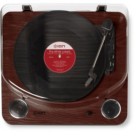 ION Audio Max LP Dark Wood - Vinyl Record Player with Built In Speakers in Dark Wood Finish