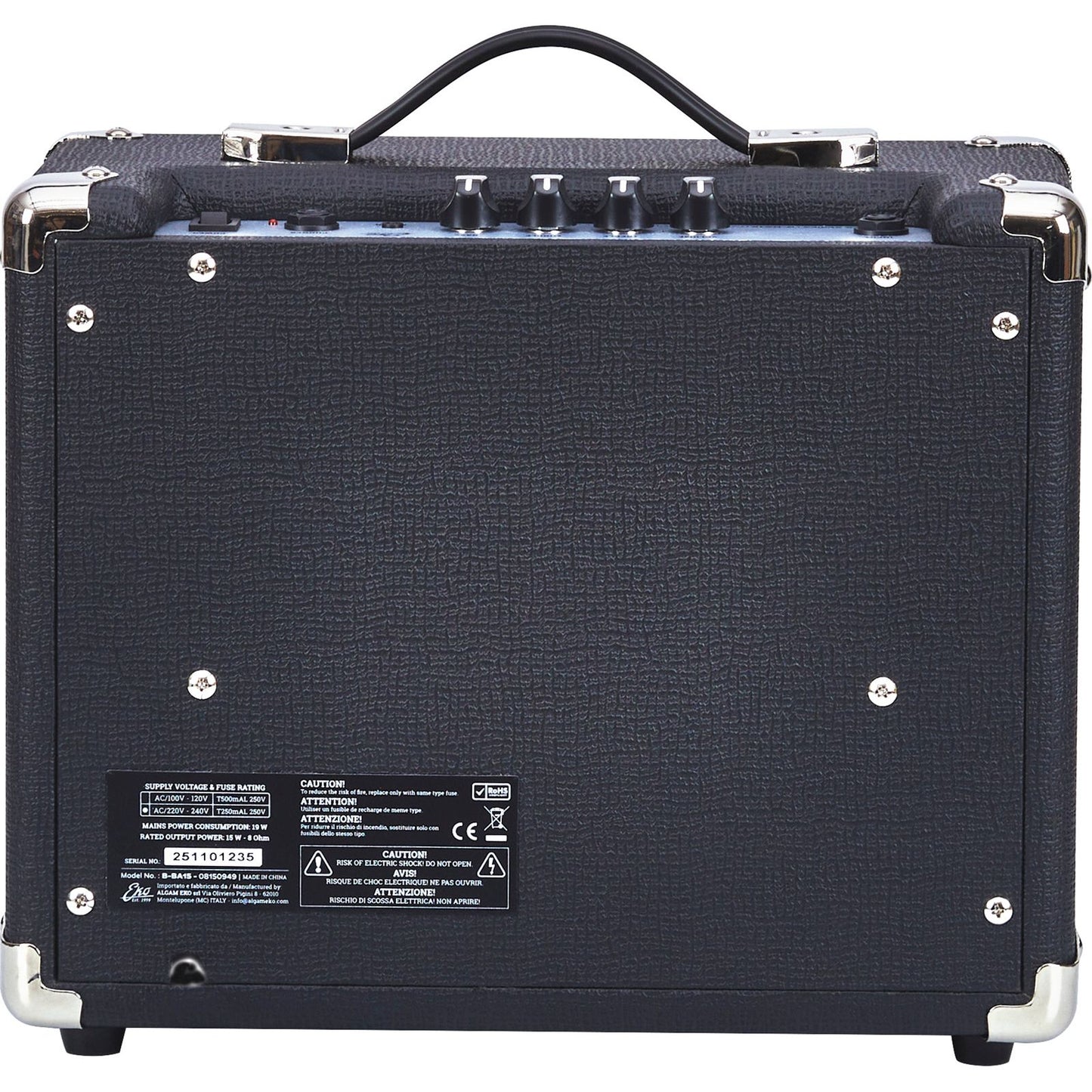 EKO BA15 Electric Bass Guitar Amplifier | 15 Watt with 8” Speaker