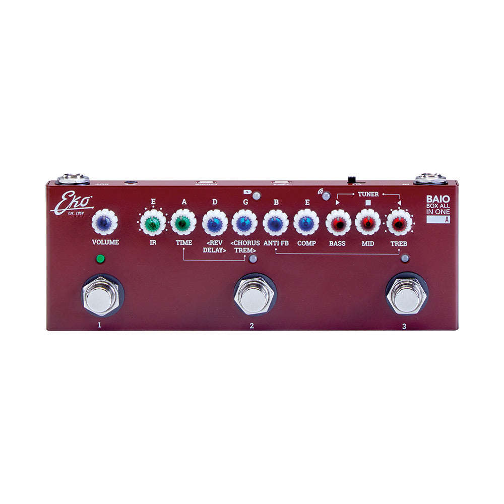 EKO BAIO A Multi Effects Pedal For Acoustic and Classical Guitars | Suitable for Acoustic Bass Guitar | With IRs
