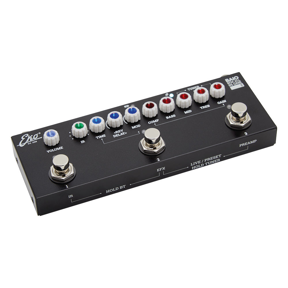 EKO BAIO B Multi Effects Pedal for Electric and Acoustic Bass Guitars | With IRs