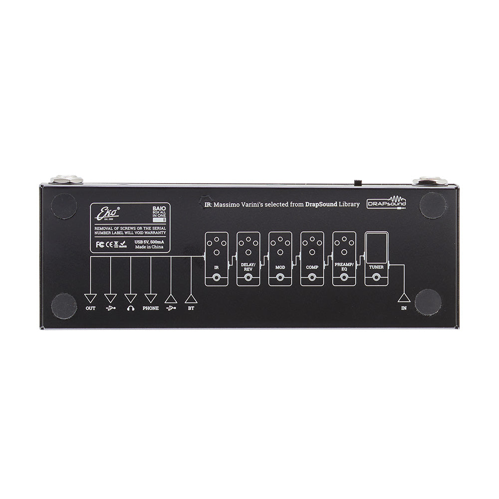 EKO BAIO B Multi Effects Pedal for Electric and Acoustic Bass Guitars | With IRs