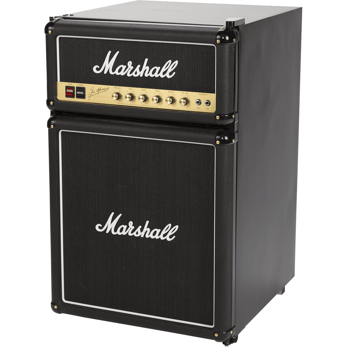 Marshall Fridge 4.4 | With Freezer Compartment | Arctic Blue LED Lights | 126 Litre Capacity | Perfect for the Studio, Office or Bar