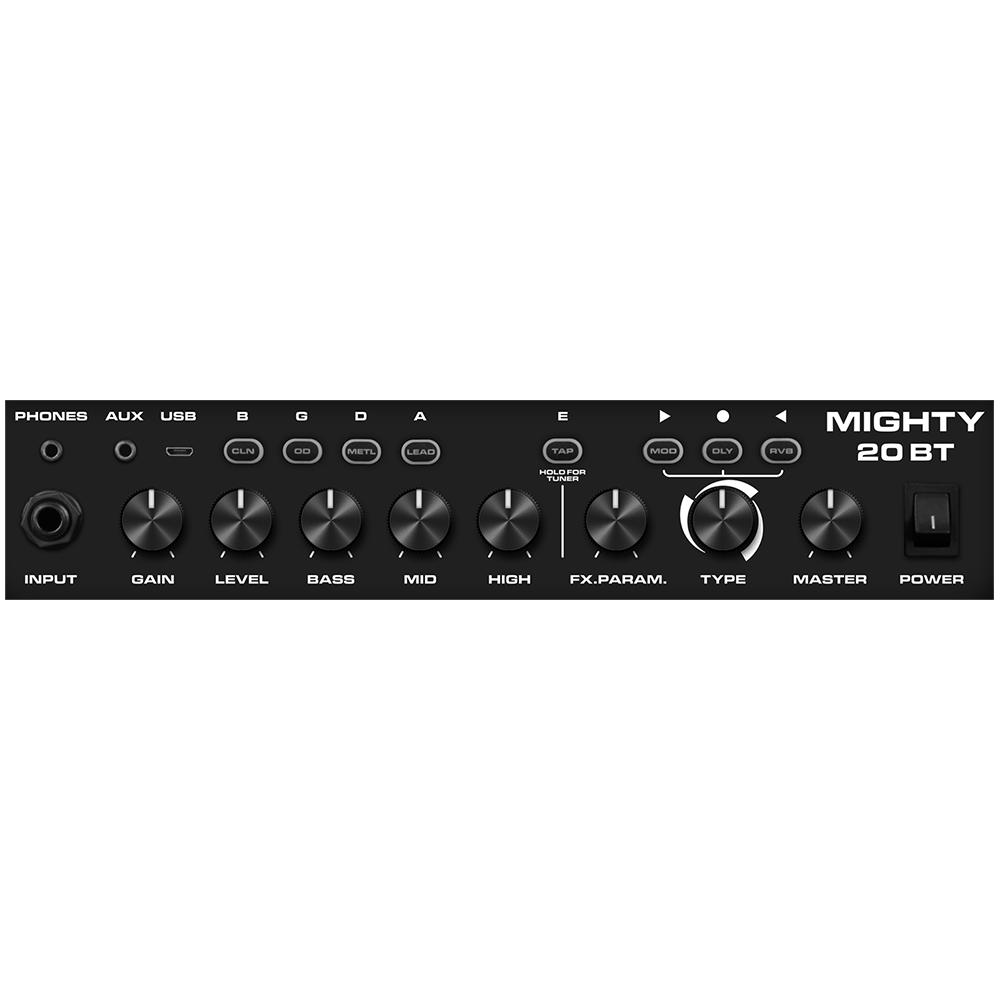 MIGHTY-20-BT by NUX | Portable 20 Watt Guitar Amplifier | 8” Speaker | Bluetooth Control